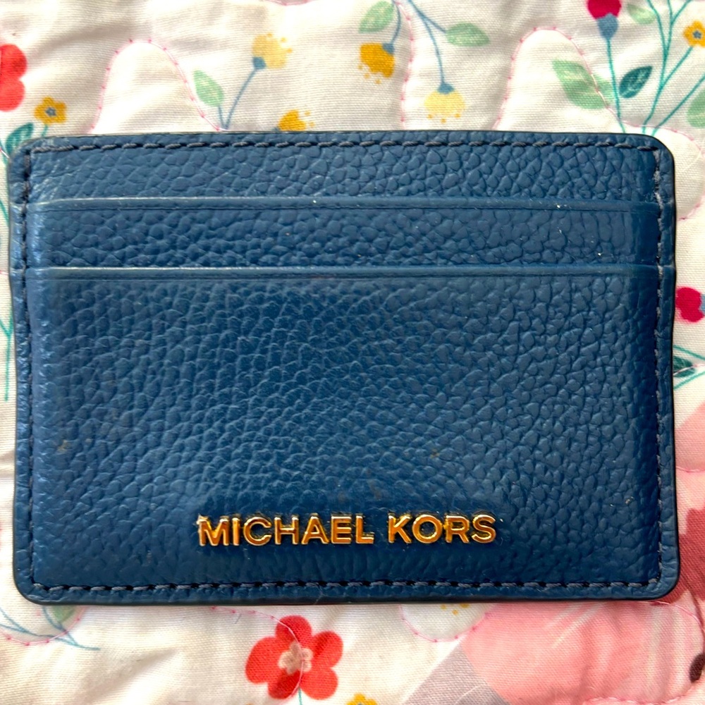 Michael Kors Blue Card Holder